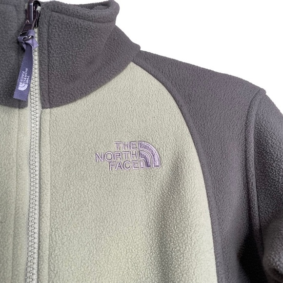 The North Face Fleece Two-Toned Green Full Zip Jacket Women's Size Small Regular - Picture 6 of 12